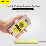 AWEI Wireless Charging Receiver for iPhones and Android Mobile Phones with Micro USB Port