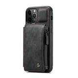 CaseMe-C20 Zipper Pocket Card Slots Back Case For iPhone
