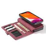 CaseMe-018 Magnetic Detachable 2 in 1 Multi-functional Horizontal Flip Leather Case For Samsung