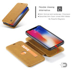 CASEME H2 Series Detachable 2-in-1 Stand Leather Magnetic Phone Case for iPhones