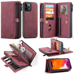 CaseMe-018 Magnetic Detachable 2 in 1 Multi-functional Horizontal Flip Leather Case For iPhone