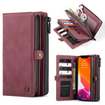 CaseMe-018 Magnetic Detachable 2 in 1 Multi-functional Horizontal Flip Leather Case For iPhone